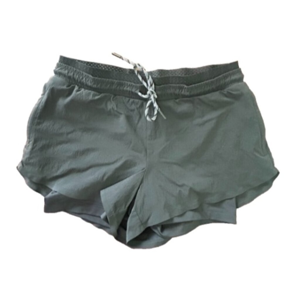Athleta Women's Trekkie Crest 2-in-1 Shorts Drawstring Lined Size XXS